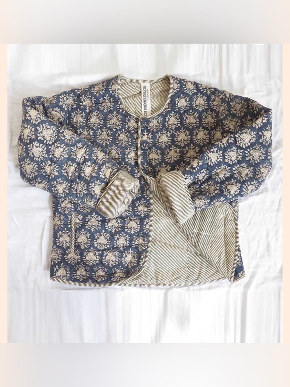 Cotton conscious BLOCK PRINT QUILTED COTTON JACKET size 6-12